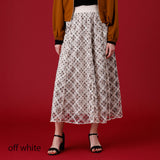 チュールダイヤ×ドットフロッキースカート