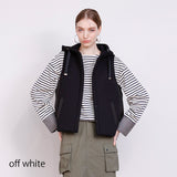 袖口布帛ボーダーロングTシャツ