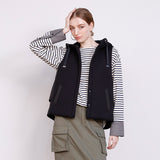 袖口布帛ボーダーロングTシャツ