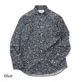コーデュロイフラワープリントシャツ【Made in Japan】