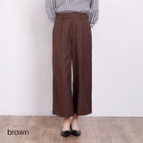 杢調タックセミワイドパンツ