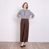 杢調タックセミワイドパンツ