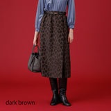 レオパードジャガードタックスカート