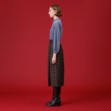 レオパードジャガードタックスカート