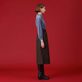 レオパードジャガードタックスカート