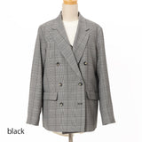 グレンチェックダブルジャケット