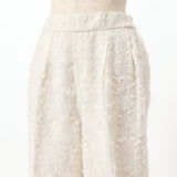 カットジャガードワイドパンツ