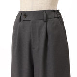 杢調タックセミワイドパンツ