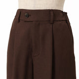 杢調タックセミワイドパンツ