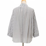 サッカーストライプボウタイブラウス