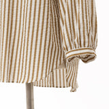 サッカーストライプボウタイブラウス