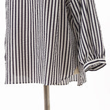 サッカーストライプボウタイブラウス