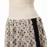 チュールダイヤ×ドットフロッキースカート