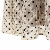 チュールダイヤ×ドットフロッキースカート