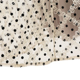 チュールダイヤ×ドットフロッキースカート