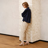 カットジャガードワイドパンツ