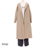 袖リブバックベルトコート