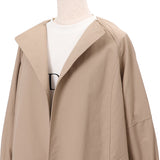 袖リブバックベルトコート