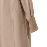 袖リブバックベルトコート