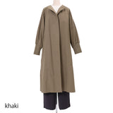 袖リブバックベルトコート