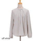 ダブルドットハイネックブラウス