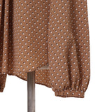 ダブルドットハイネックブラウス