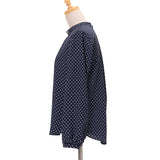 ダブルドットハイネックブラウス