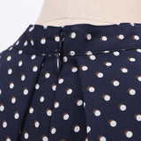 ダブルドットハイネックブラウス