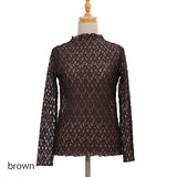 ストレッチレースボトルネックプルオーバー