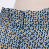 ジオメトリックプリントサイドタイブラウス