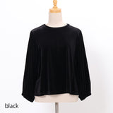 ライトベロアボリューム袖プルオーバー