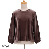 ライトベロアボリューム袖プルオーバー