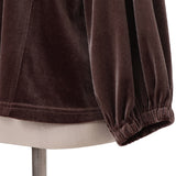 ライトベロアボリューム袖プルオーバー