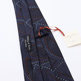 【Holliday&Brown】ジャガードMIX幾何学ネクタイ【Made in Italy】