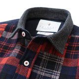 フロントパッチワークツイードシャツ【Made in Japan】