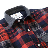 フロントパッチワークツイードシャツ【Made in Japan】