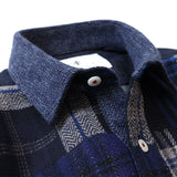 フロントパッチワークツイードシャツ【Made in Japan】