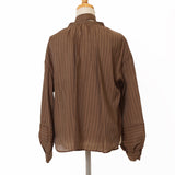 シアーストライプボウタイブラウス