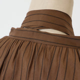 シアーストライプボウタイブラウス