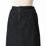 アーバンデニム台形ミモレスカート