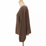 ラメ混メッシュニットプルオーバー