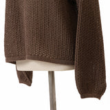 ラメ混メッシュニットプルオーバー