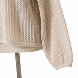 ラメ混メッシュニットプルオーバー