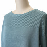 ボーダーミラノ脇釦ニット