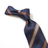 ブロックチェックMIXストライプネクタイ【Made in Italy】