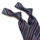 カラーWストライプネクタイ【Made in Italy】