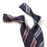 Wストライプネクタイ【Made in Italy】