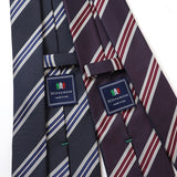 Wストライプネクタイ【Made in Italy】
