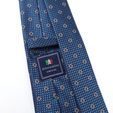 ブロックチェック×フラワー小紋ネクタイ【Made in Italy】