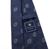 グレンチェック×フラワー小紋ネクタイ【Made in Italy】